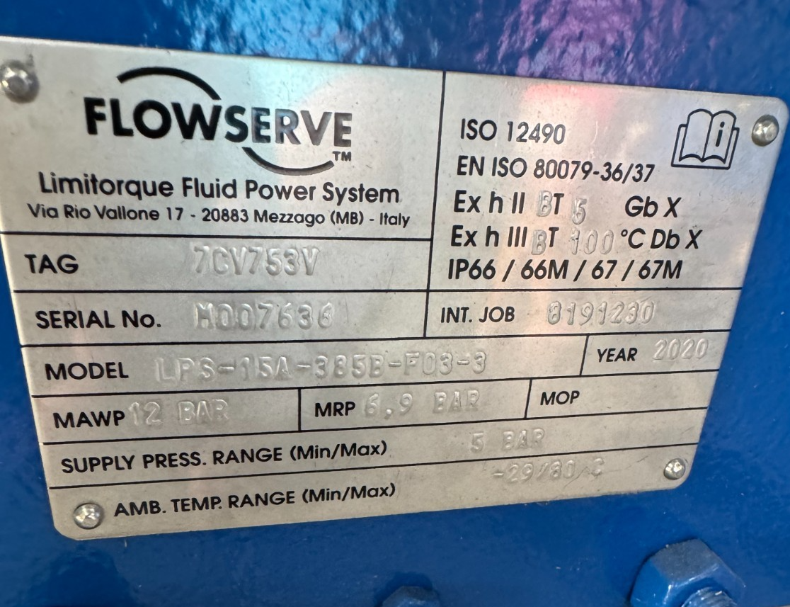 ARGUS 8" 300 RF FP BALL VALVE FK76M V1 W LIMITORQUE ACTUATOR  LPS-15A-385B-F03-3