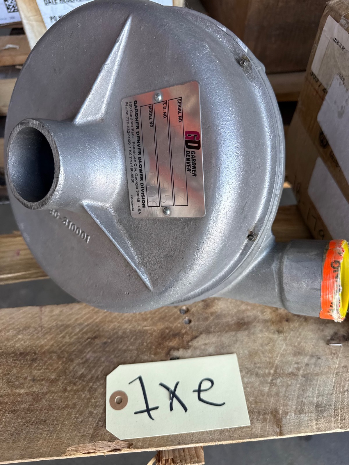 GARDNER DENVER BLOWER MODEL 202 AB00 1XE