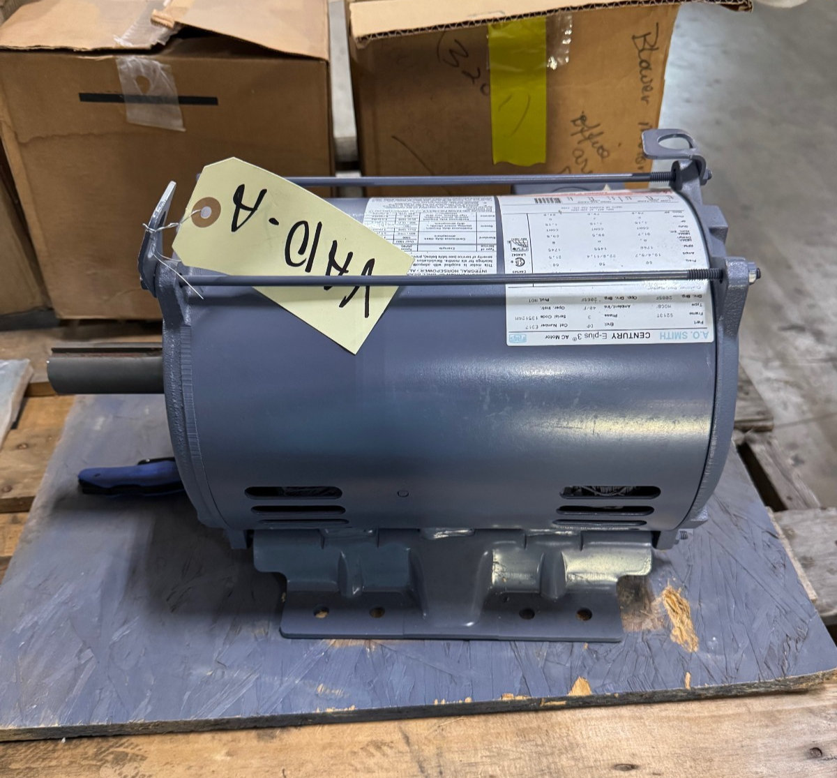 AO SMITH CENTRY E PLUS 3 Motor 7.5 HP MODEL E317 VA10A 1765 RPM 230/460 V