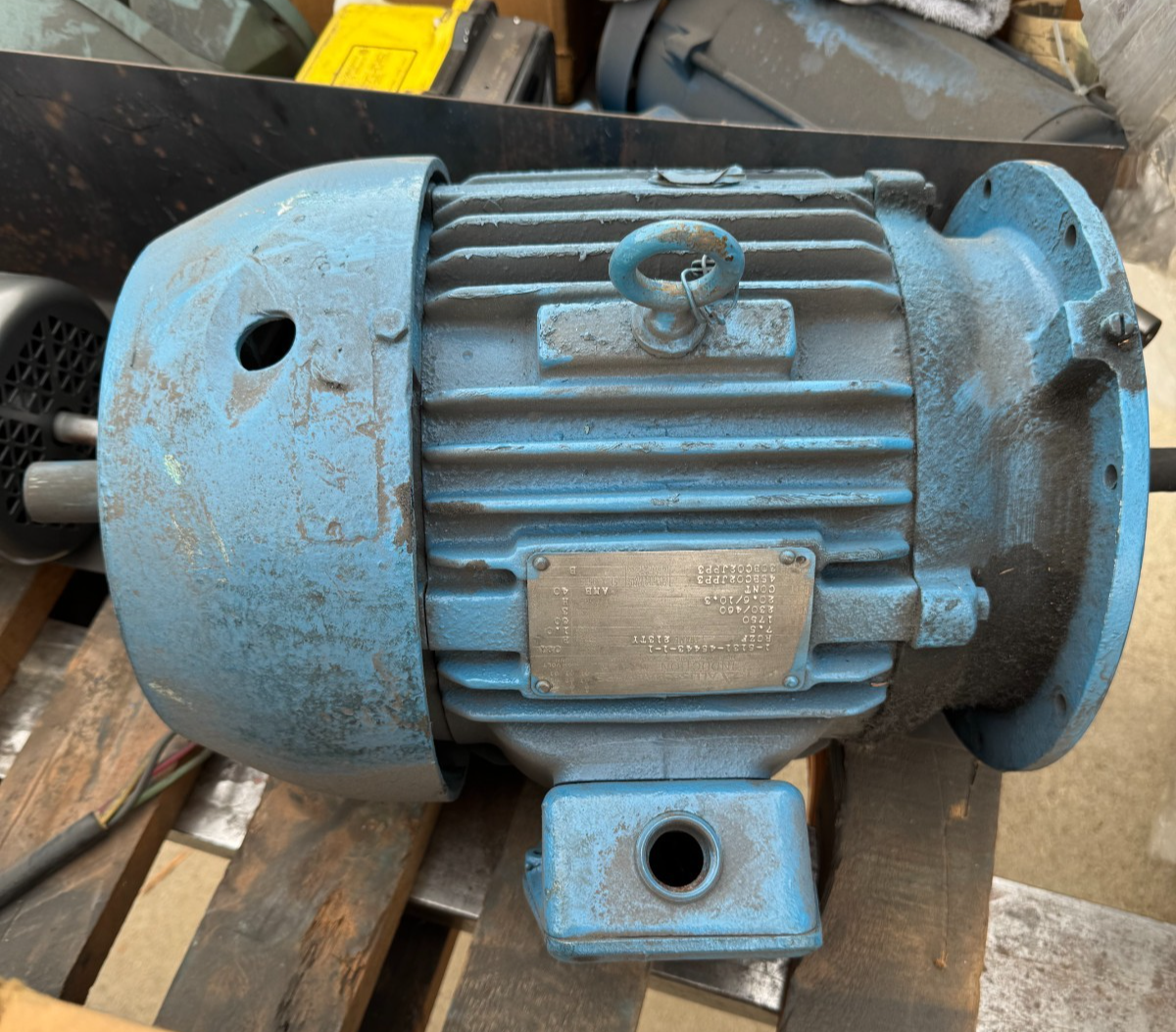 ALLIS-CHALMERS MOTOR JJ6 7.5 HP MODEL RGZF 1750 RPM 230/460 V 20.6/10.3 AMP 3 PH