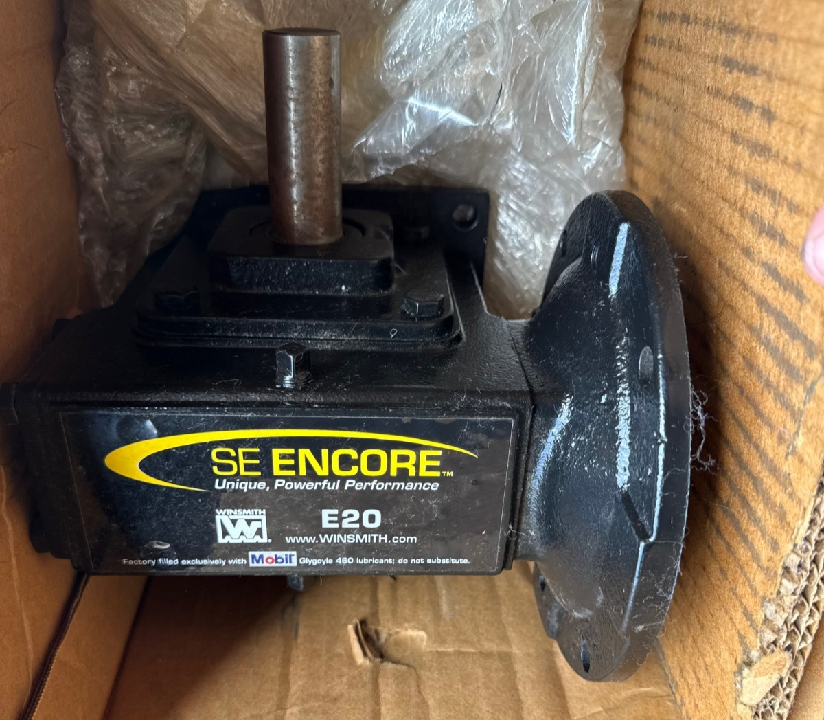 SE ENCORE WINSMITH GEAR REDUCER 1XIE 1XIG MOD E-20MDTS543X0C1 1750 RPM IN 15 TO