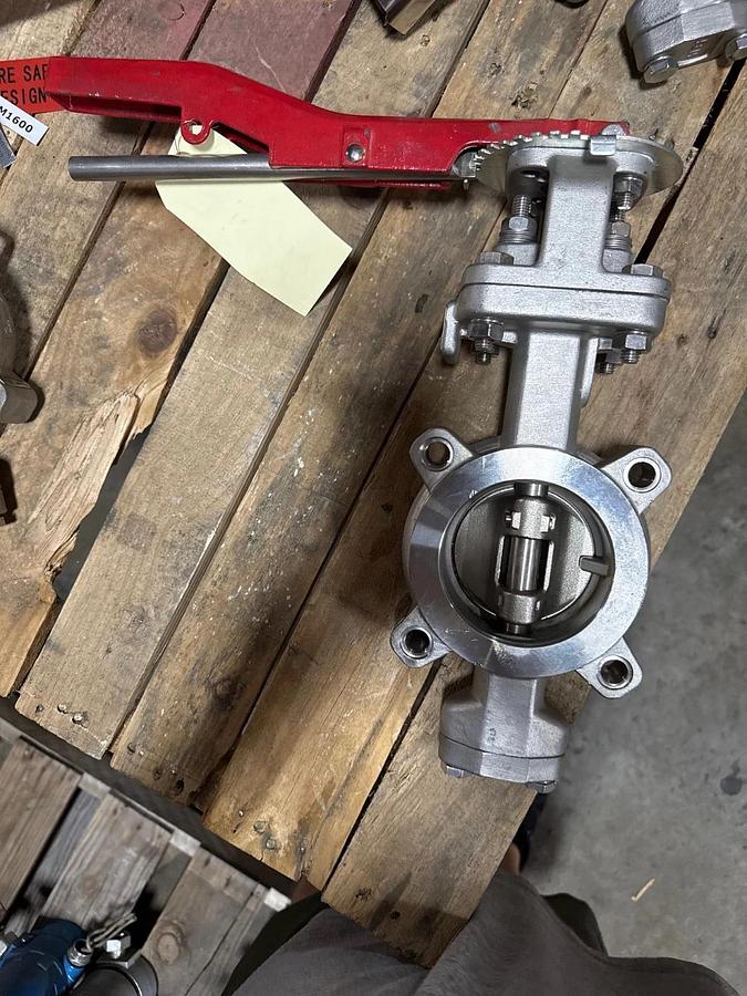 Used WARREN 3" 150 DOUBLE OFFSET LUG HI PERFORMANCE BUTTERFLY VALVE  MODEL 9158-2
