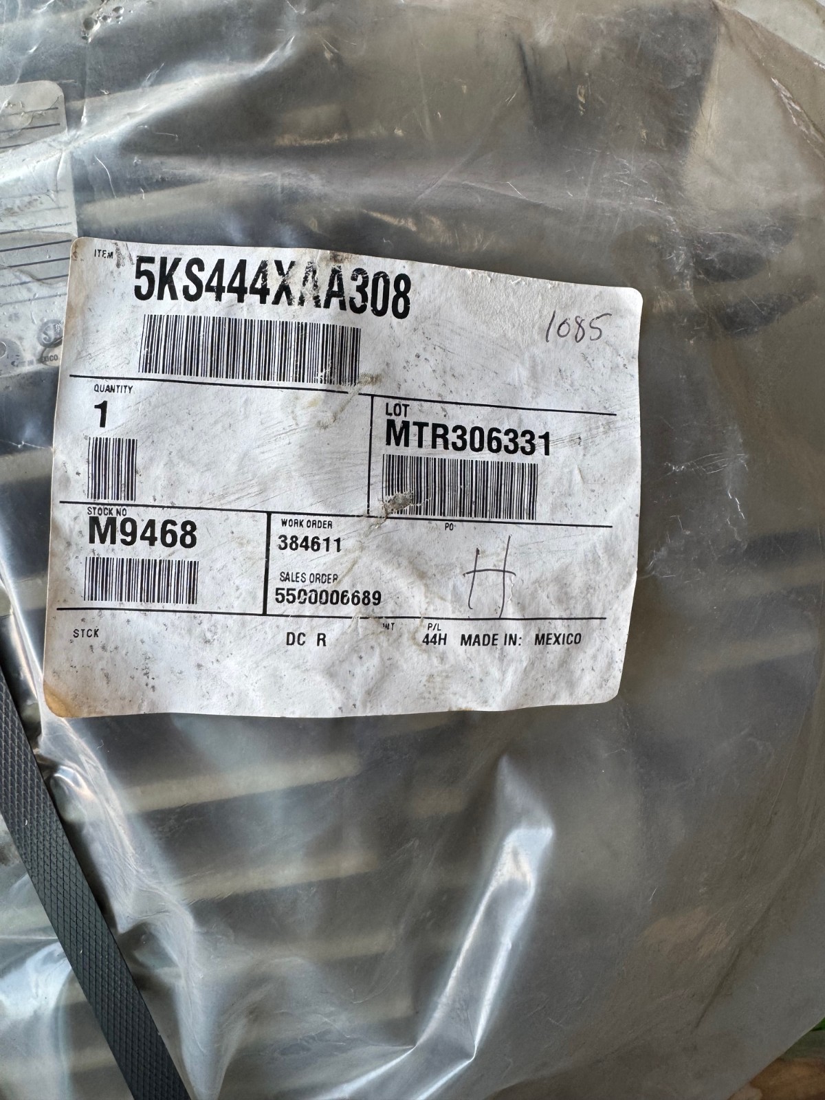 GE MOTOR XA6 100 HP MODEL M9468 5KS444XAA308 1195 RPM 460 V 3 PH 116 AMP FR 444