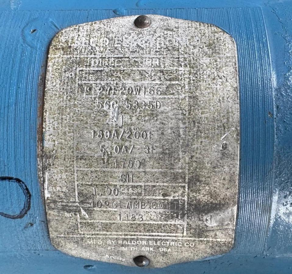 SECO ELECTRONICS DC MOTOR CC8 1 HP MODEL 27F20W166 1780 RPM 180 V DC 5 AMP