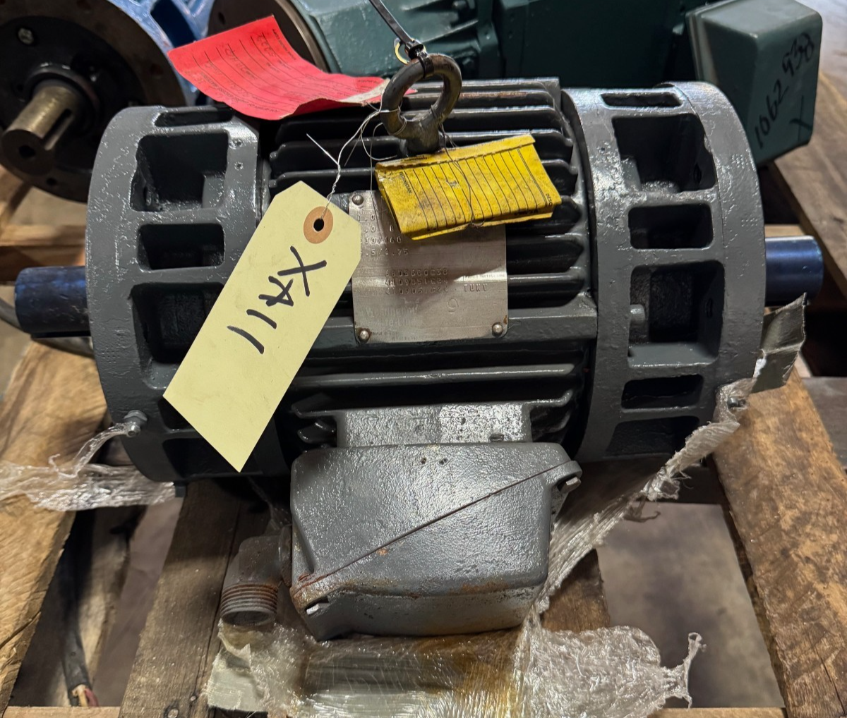 WESTINGHOUSE 1 HP VIBRATING MOTOR DOUBLE SHAFT XA11A SERIES 7004 859 RPM 230/460