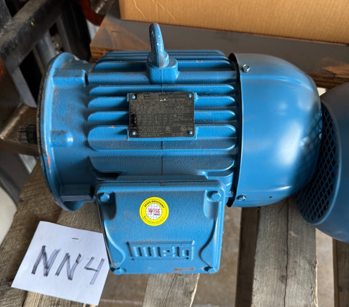 WEG MOTOR NN4 5 HP MODEL 00518ET3E184TC-W22 1755 RPM 230/460 V  12.94/6.45 AMP