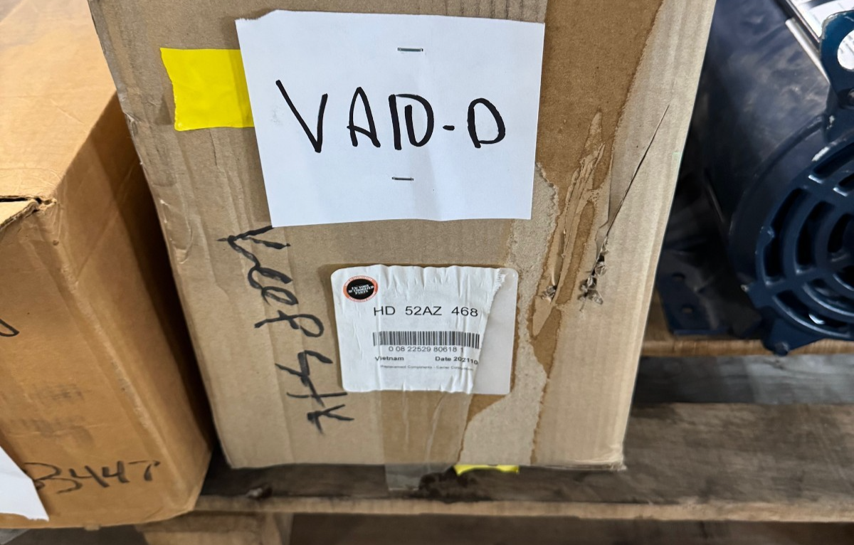 WOLONG Motor 1.3 HP MODEL HD52AZ468 VA10D VA14C WA4A 850 RPM 460 V 2.6 AMP 3 PH