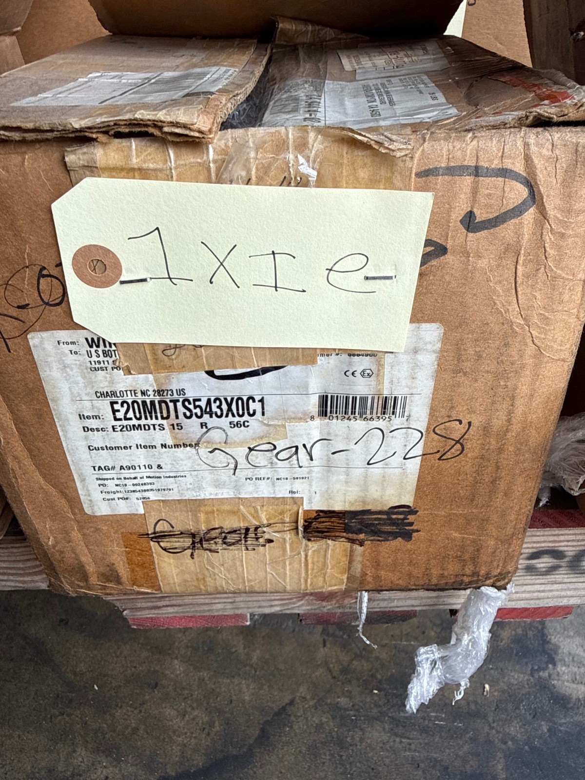 SE ENCORE WINSMITH GEAR REDUCER 1XIE 1XIG MOD E-20MDTS543X0C1 1750 RPM IN 15 TO