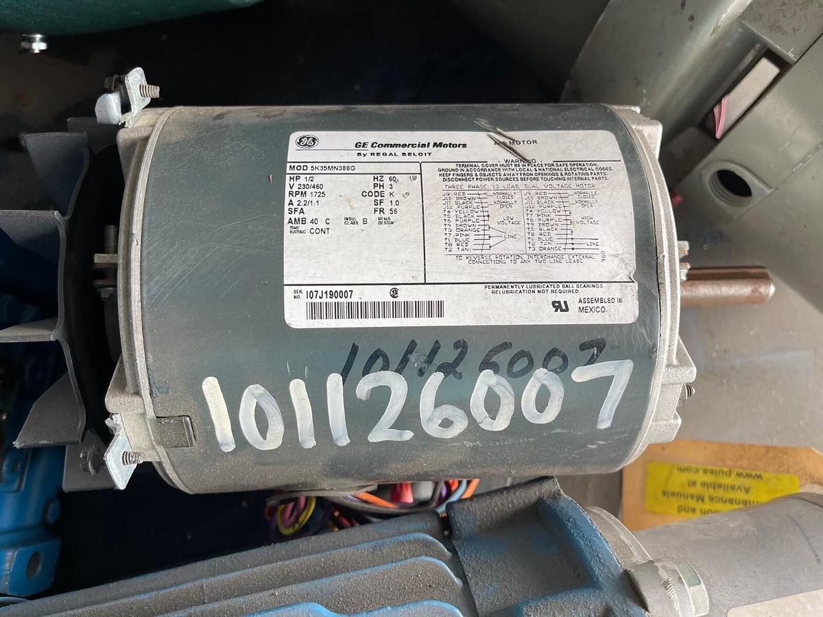 GE COMMERCIAL MOTORS 1/2 HP 1725 RPM 230/460 V FRAME 388G 5K35MN388G