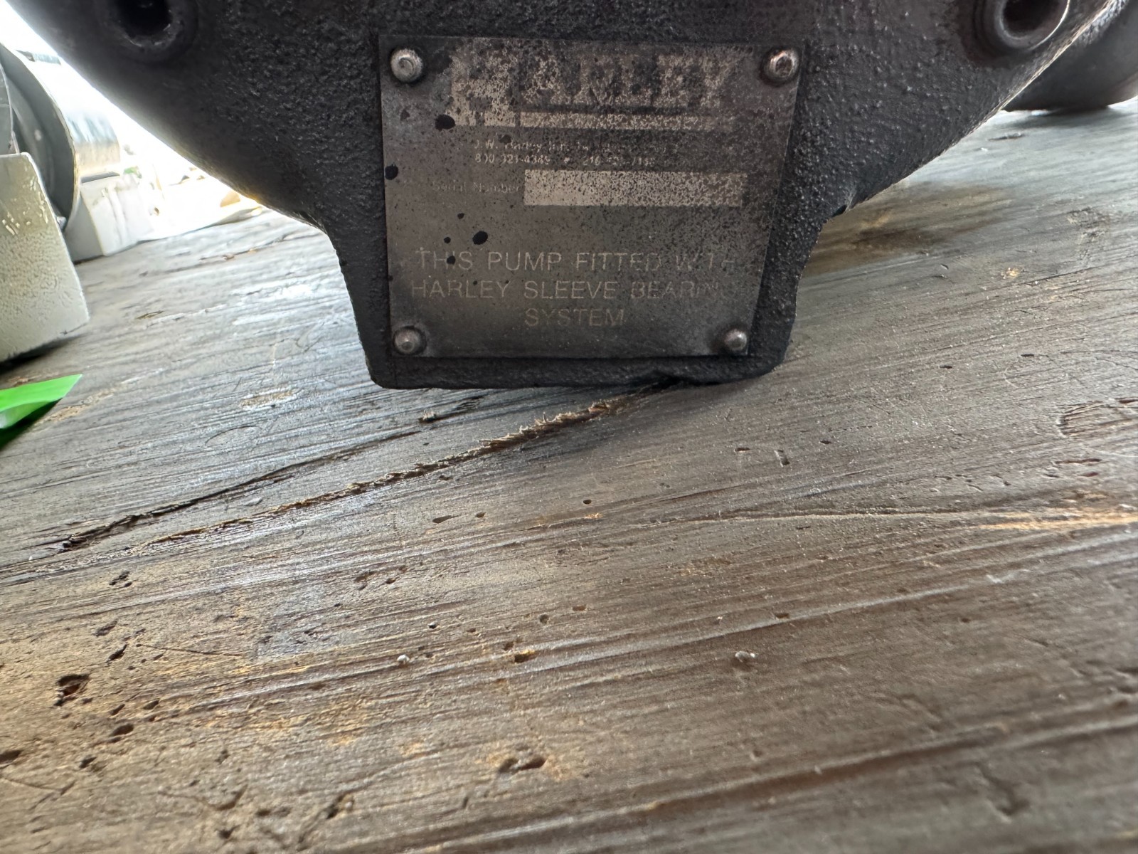 CARDINAL PUMP & EXCHANGER SS5 MODEL 31342 170 GPM 4" X 4" 2 HP 1160 RPM 23' HEAD