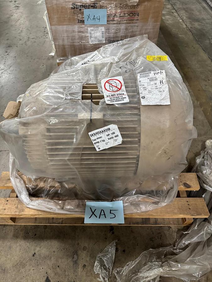 GE MOTOR XA5 100 HP MODEL M9467 5KS405XAA208 1785 RPM 460 V 3 PH 72/36/74/37 AM
