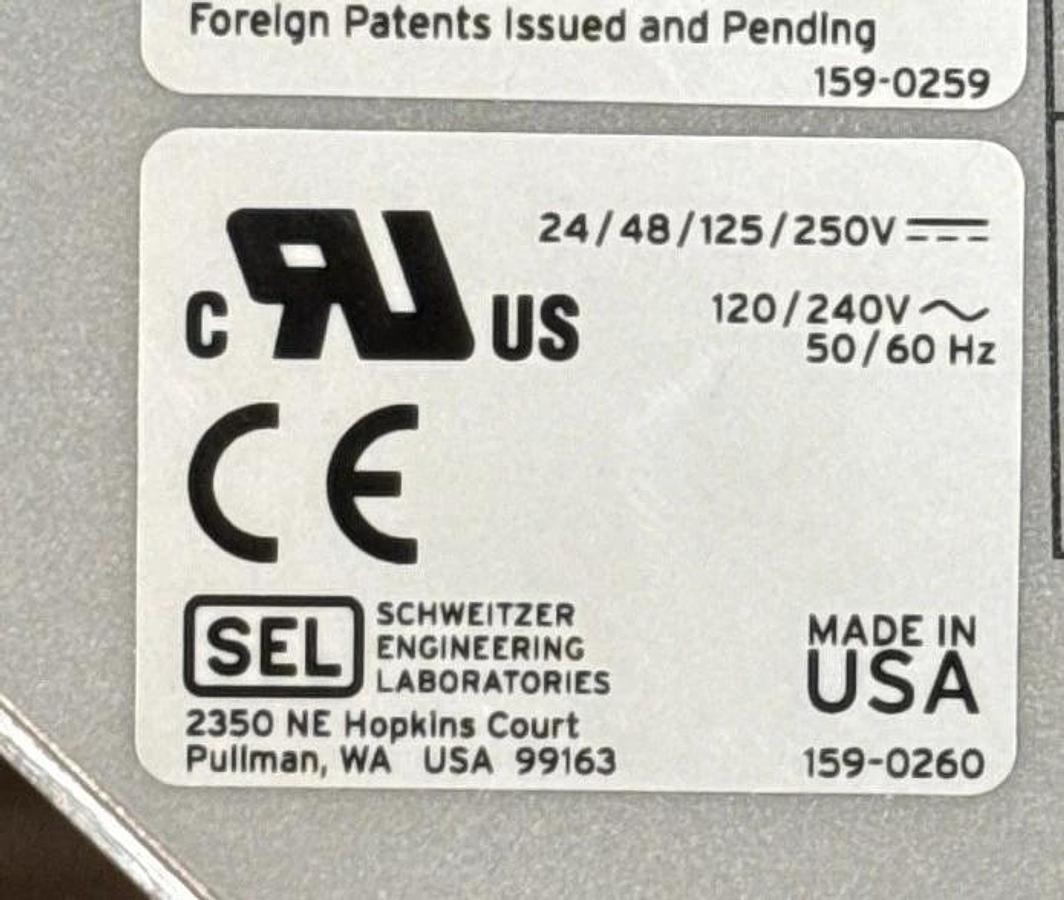 SCHWEITZER  MOTOR PROTECTION RELAY MODEL SEL0701011XXX TYPE 701 XA21B