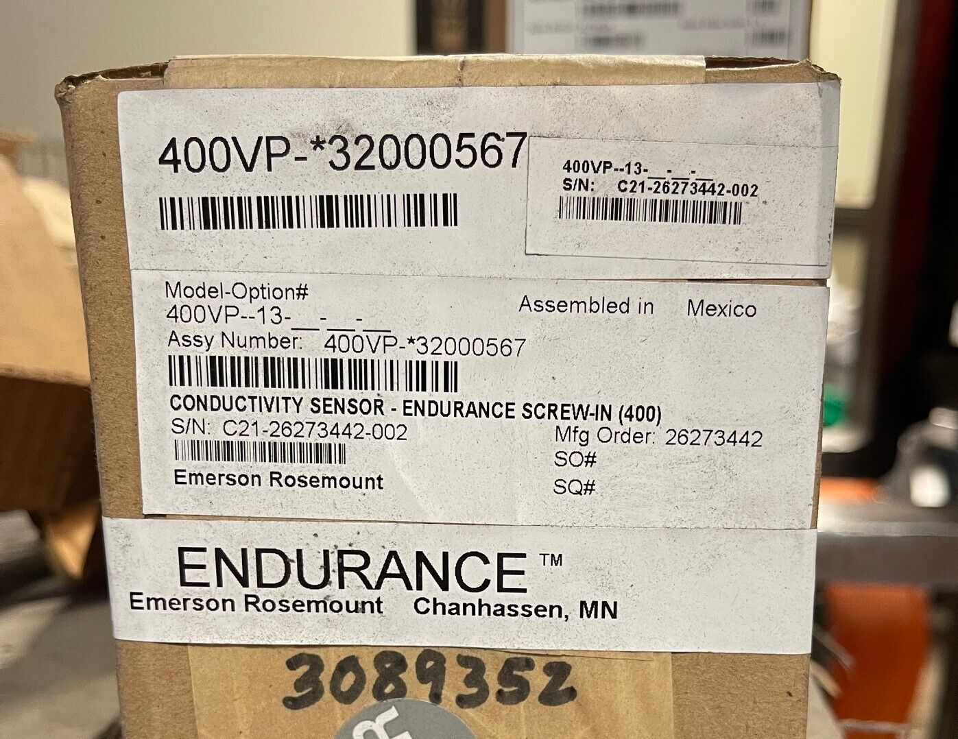 ROSEMOUNT CONDUCTIVITY SENSOR ENDURANCE SCREW-IN 400VP-32000567