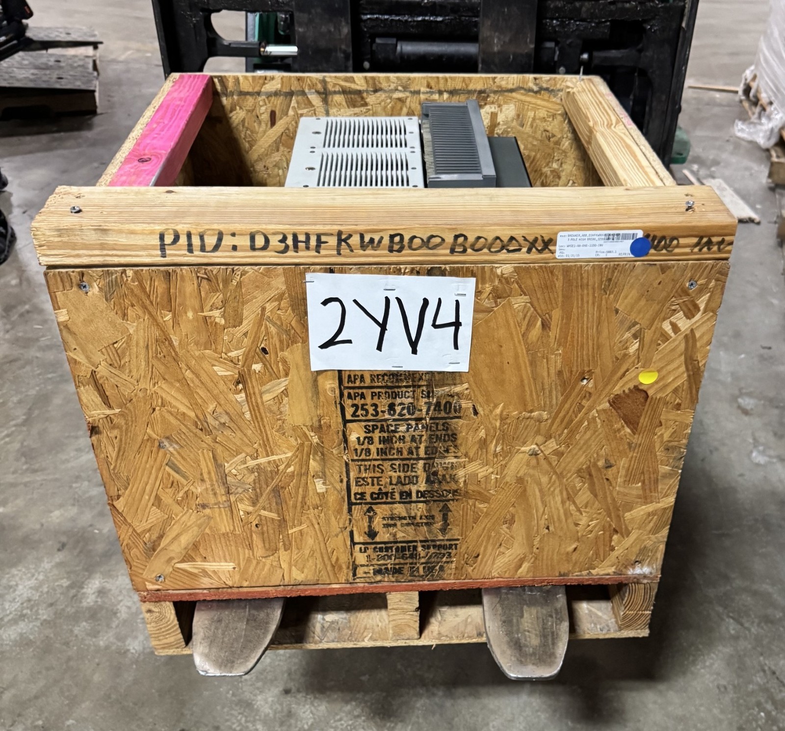 Refurbished ABB 3200 AMP HIGH BREAK AIR BREAKER  2YV4 MODEL SACE E3N 3 POLE 3200 AMP PLUG