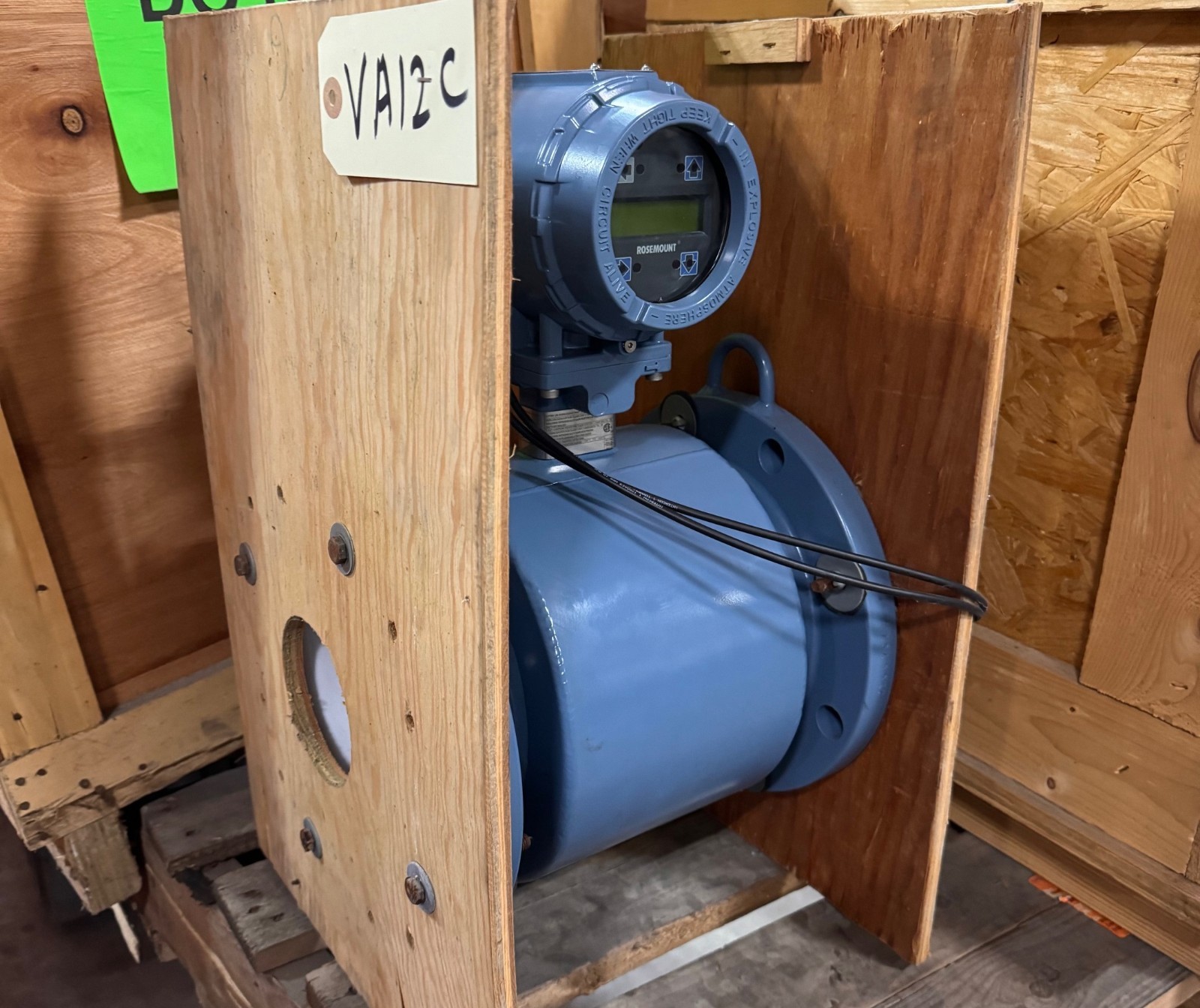 ROSEMOUNT 6" 150 FLOWMETER TEFLON LINED VA12C MOD 8732EMT1A1K5M4 90-250 VAC OUTP