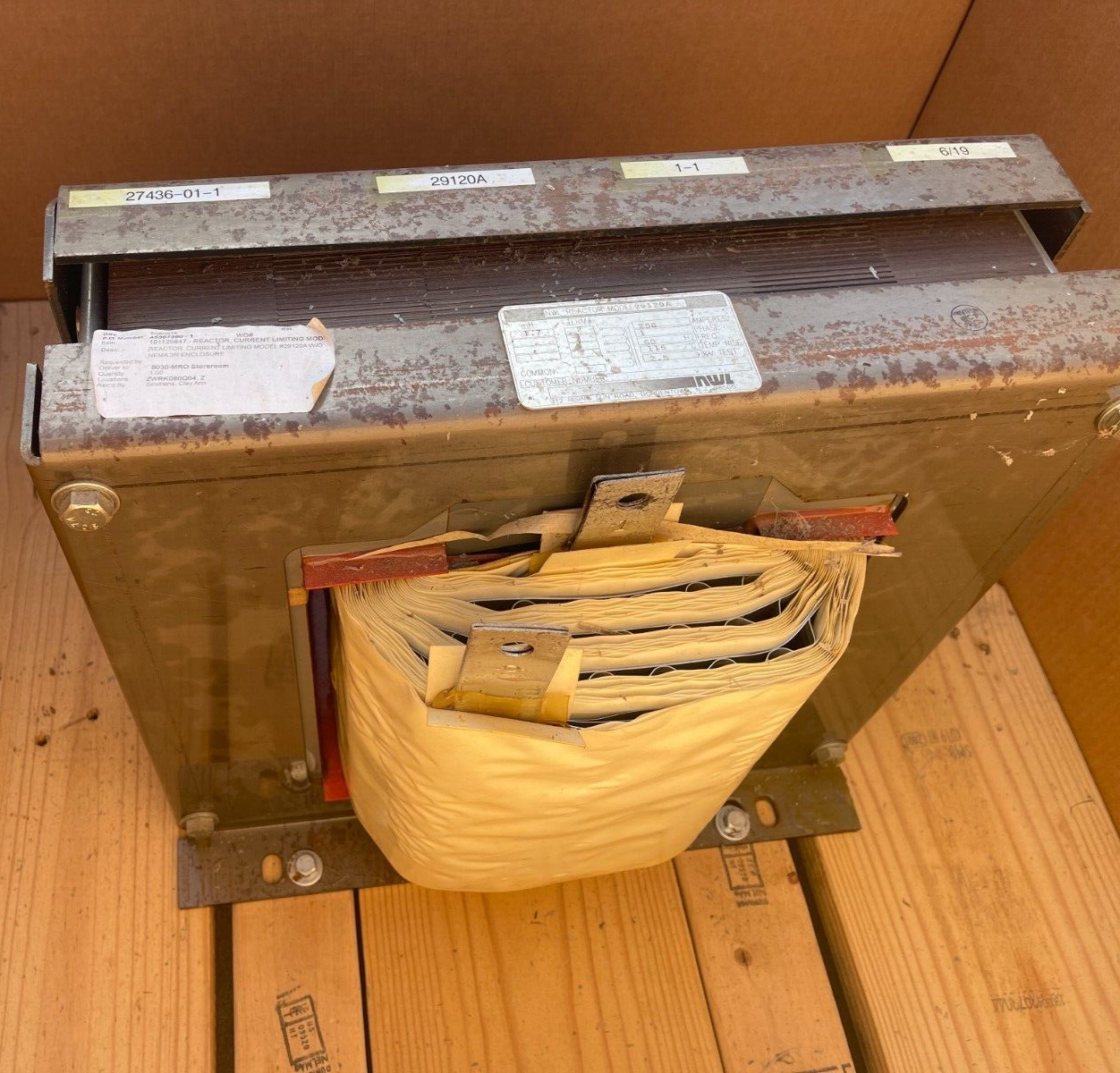Current Limiting Reactor Model 29120A 1.7 MH 256 AMP 1 PH 2.5 KV TEST