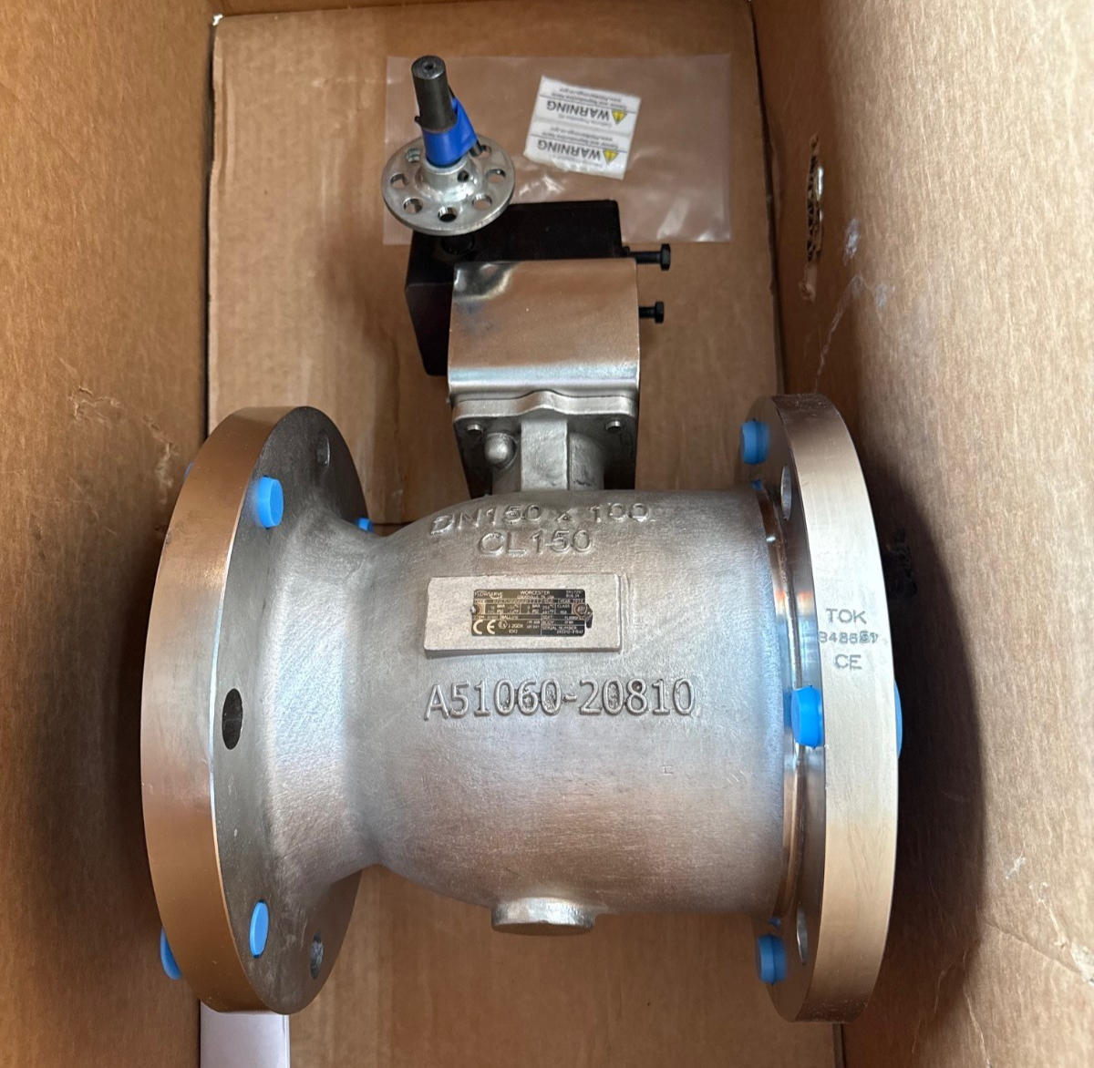WORCHESTER FLOWSERVE 6" 150 RF FULL PORT BALL VALVE 316 SS BODY 2XPA