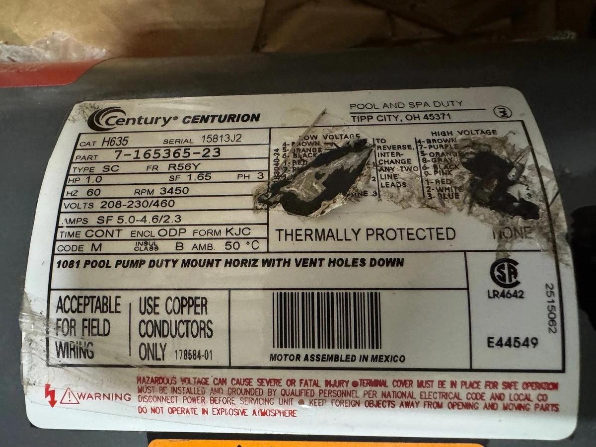 NES Company CENTRIFUGAL CONDENSATE PUMP VA17A B E MODEL 106D SER N831
