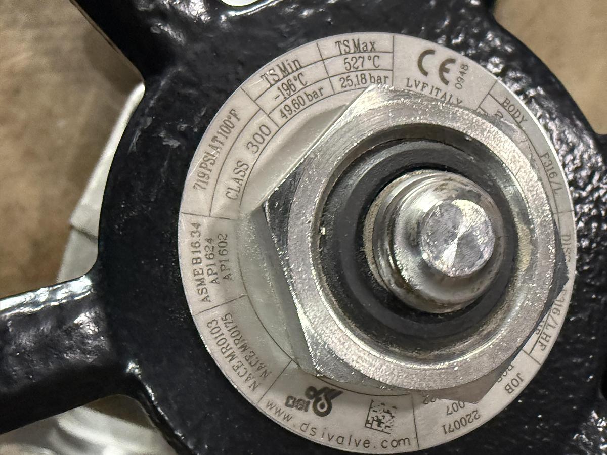 DSI 11/2" 300 RF FS GATE VALVE 316L BODY 316L TRIM