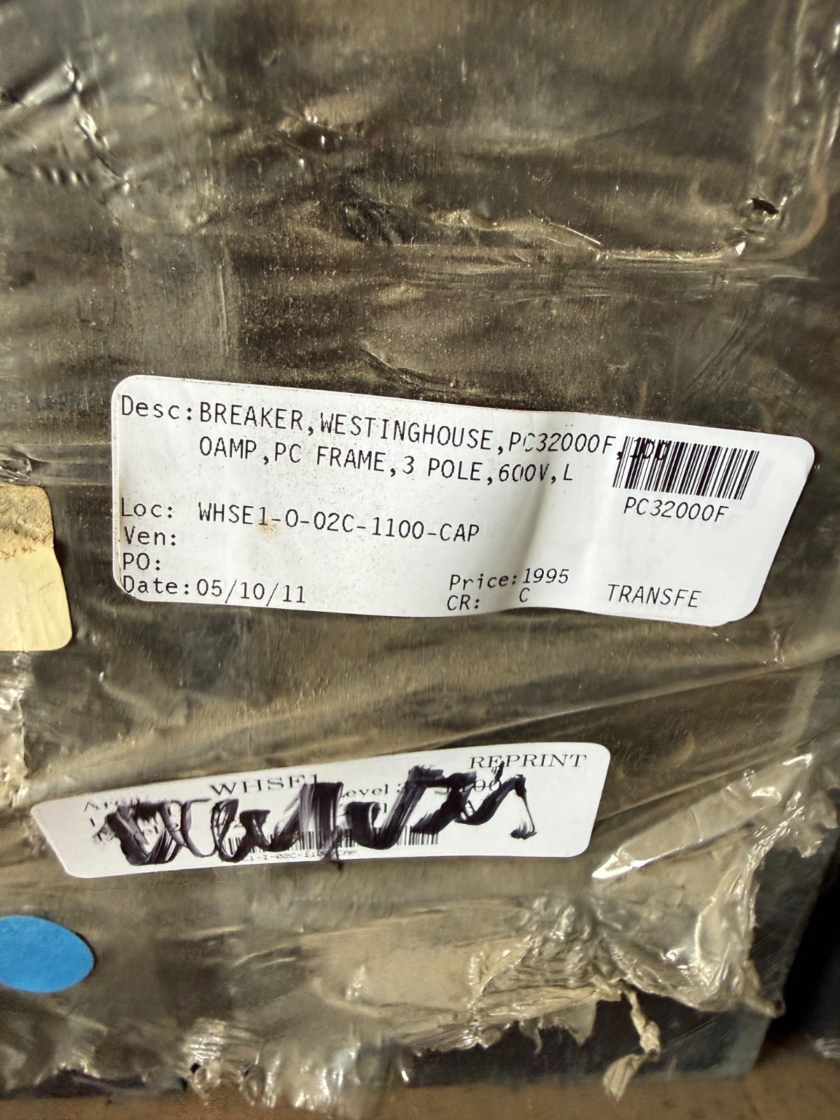 Refurbished Westinghouse Breaker 2000 AMP MOD PC32000F 2KA PC FR 3P 600V 2000 A 2YW6 2YW7