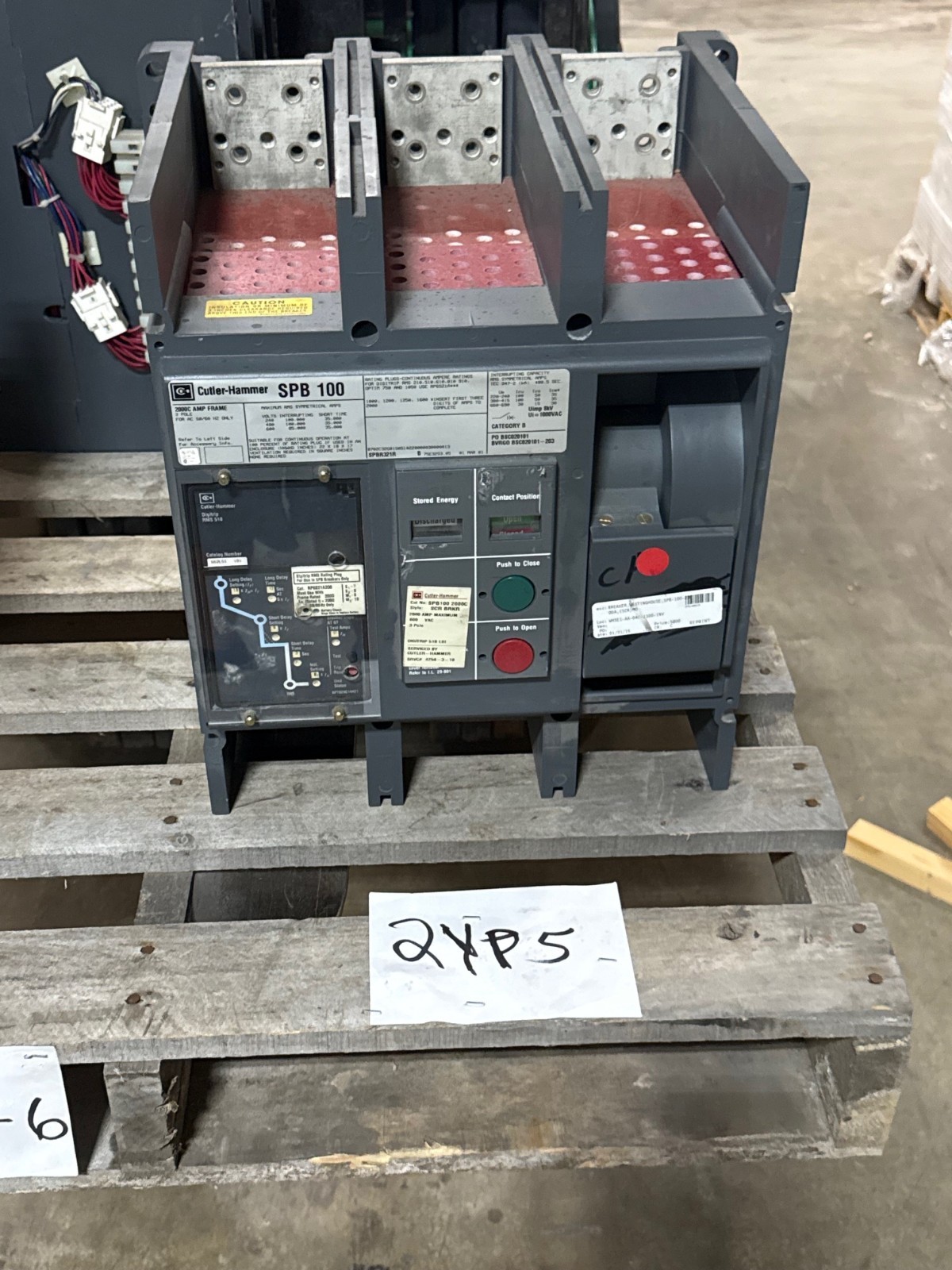 Refurbished BREAKER CUTLER-HAMMER MODEL SPB-100 SPBR321R 2000 AMP 2000 AMP DIGITRIP RMS510 1