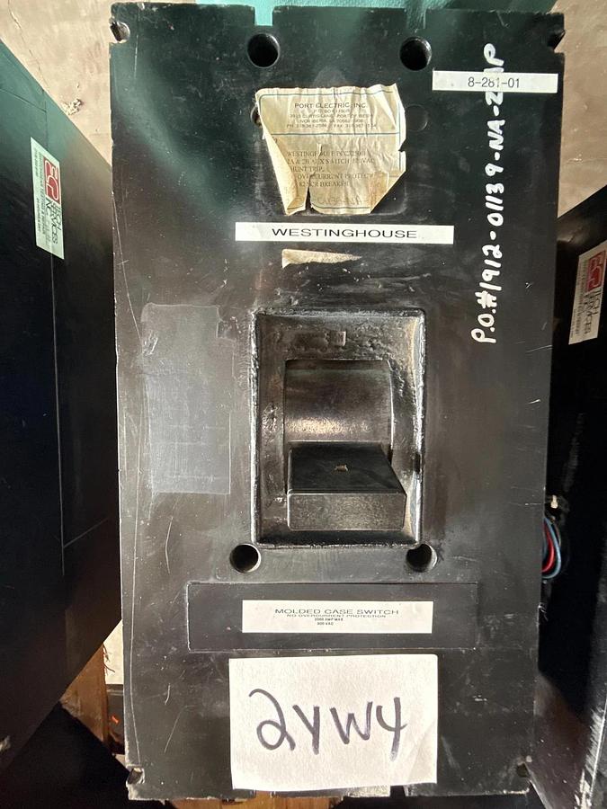 Refurbished Westinghouse 2500 AMP BREAKER PC32500F 2KA PC FRM 3P 600V 1600 A TRIP 2YW3 2YW4