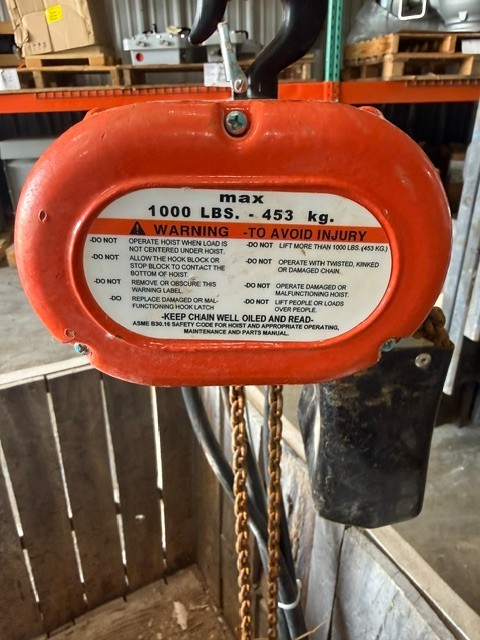 Used Shopair Pneumatic Hoist 1/2 Ton CM 2YS9