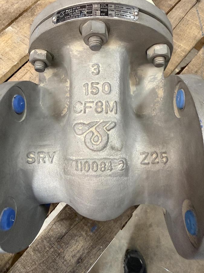 Refurbished DSI 3" 150 RF GATE VALVE 316 BODY 2ZDH FIG# 37-15-16HFS-Z215