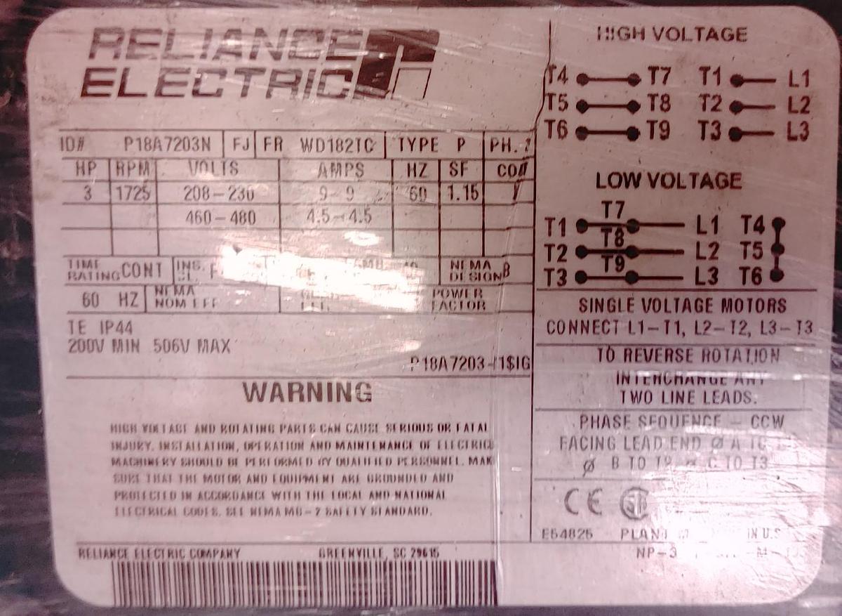 Reliance Motor Drive model 14C200 L12 1/4-3/4 HP 115 V Chas Non Regen