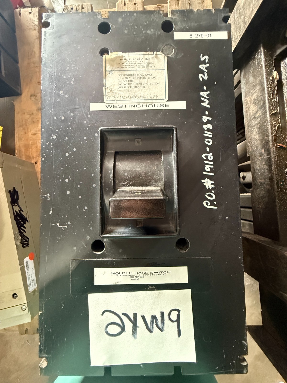Refurbished Westinghouse 2000 AMP BREAKER PC32000F 2KA PC FRAME 3P 600V 2000 A TRIP 2YW9