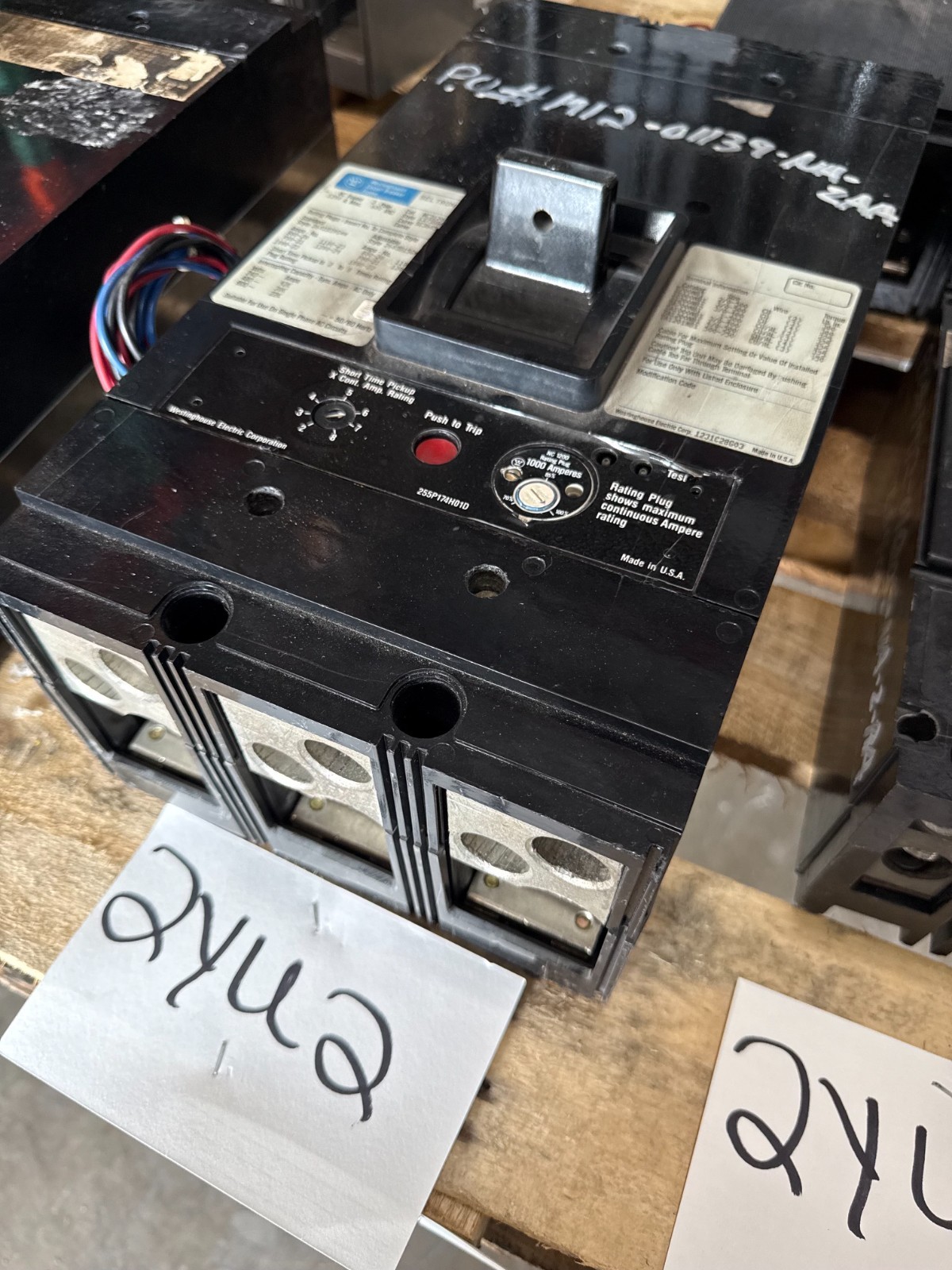 Refurbished WESTINGHOUSE SELTRONIC 1200 AMP 600 V BREAKER HNC31200F FRAME HNC 1200A 2YU1 2