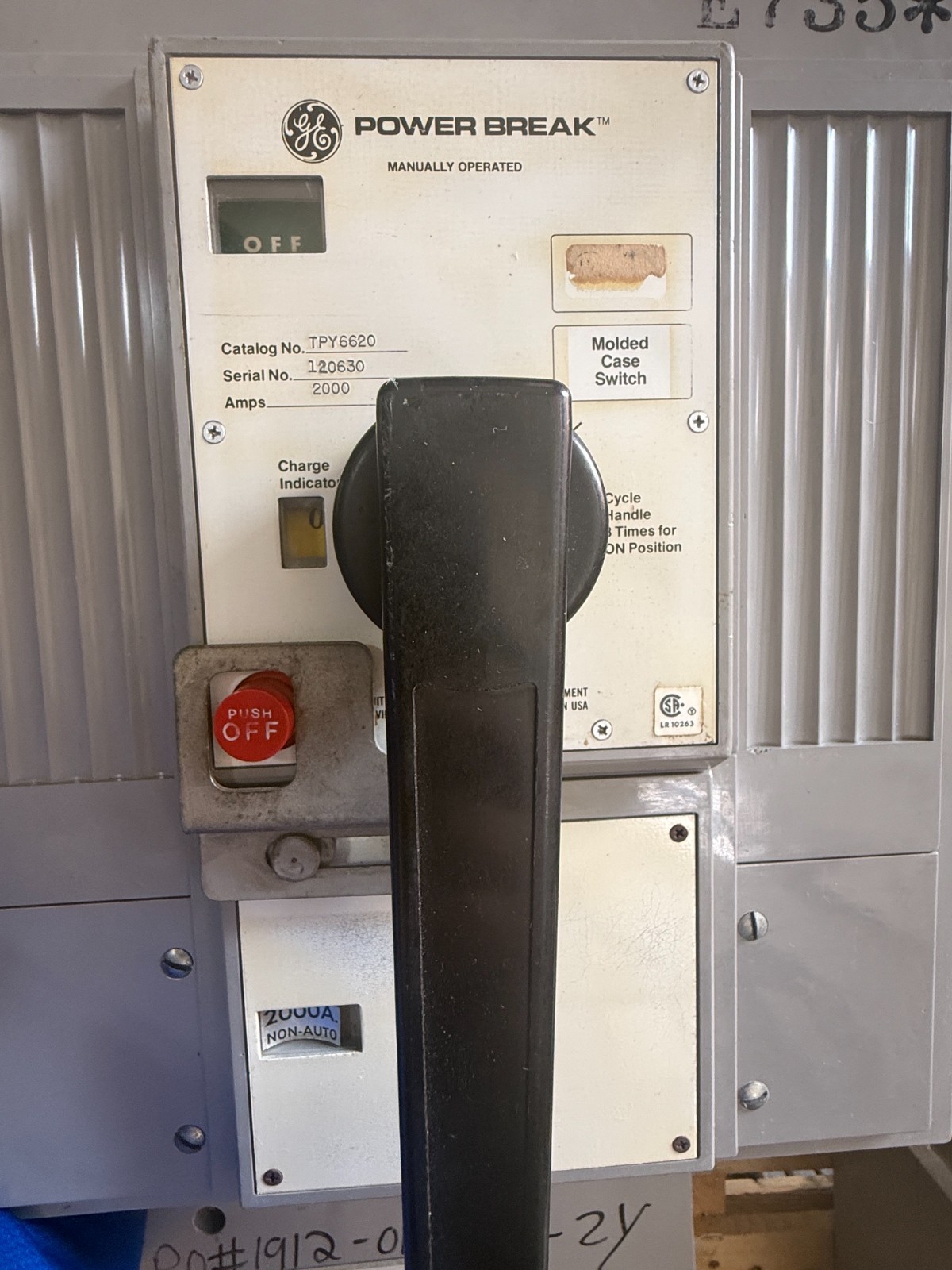 Refurbished General Electric 2000 AMP Power Break I BREAKER MODEL TPY6620  W MagneTrip 2YX1