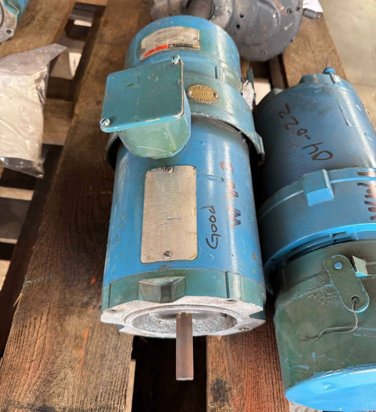RELIANCE MOTOR WW1 WW2 WW3 HP MODEL P56H3439N WITH BRAKE 1725 RPM 230/460 V