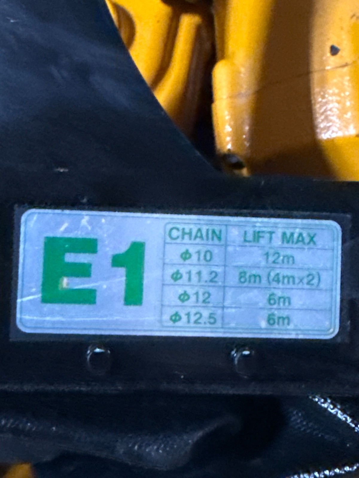 Used Harrington Pneumatic Hoist 6 Ton TCK6000-P2  WITH TROLLEY 2YQ2-7 2RY2