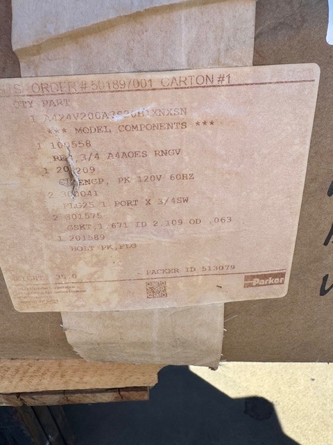 PARKER OUTLET PRESSURE REGULATOR A4AOSE  (3/4”) XC4 AMMONIA R12 R22 R502 & OTHER