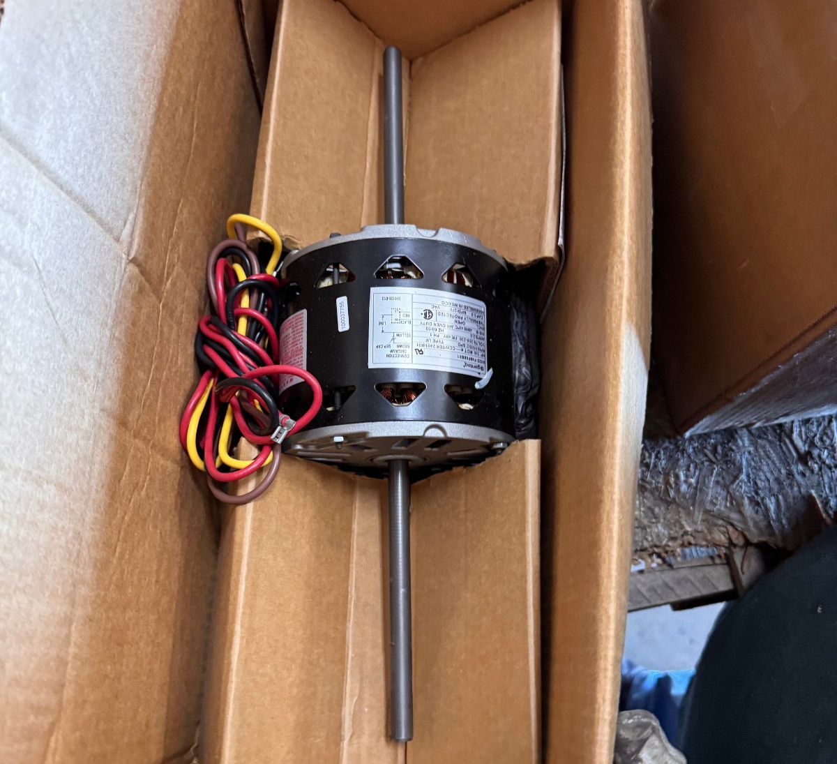 GENTEQ Motor  DOUBLE SHAFTED 1/4 HP MODEL F48F68B81 ZJ8 1110 RPM 2 SPD 208/230 V