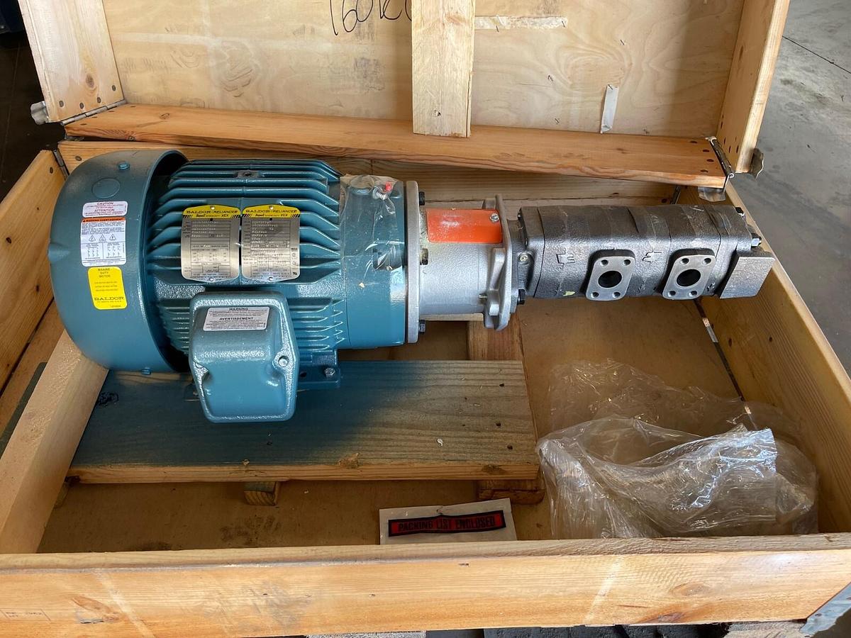 HYDRAULIC PUMP WITH Baldor 10 HP Electric Motor CECP3774T RPM 230/460 V FR 215TC