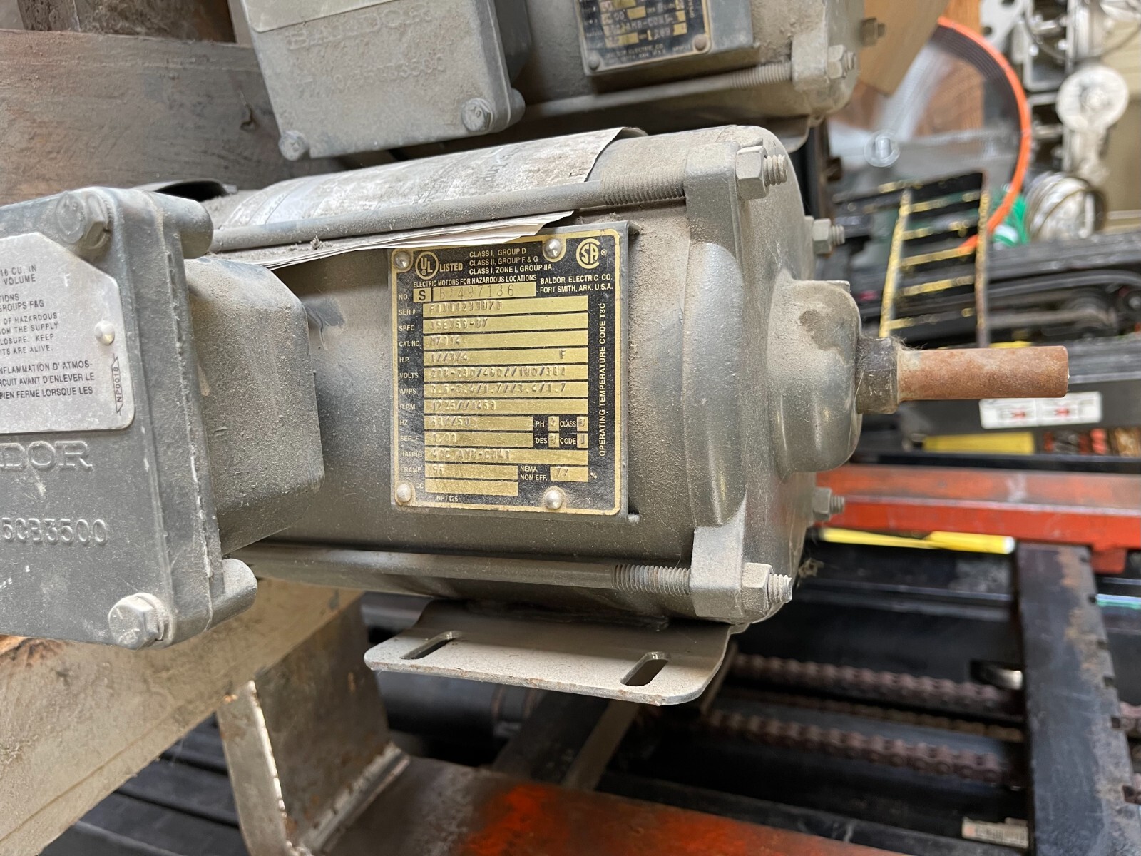 BALDOR 1  /  3/4 HP 208/230/460 V 1725/1450 RPM FRAME 56 M7014