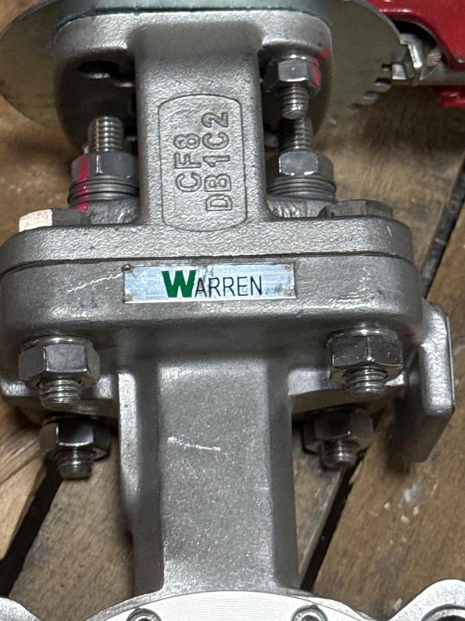 Used WARREN 3" 150 DOUBLE OFFSET LUG HI PERFORMANCE BUTTERFLY VALVE  MODEL 9158-2