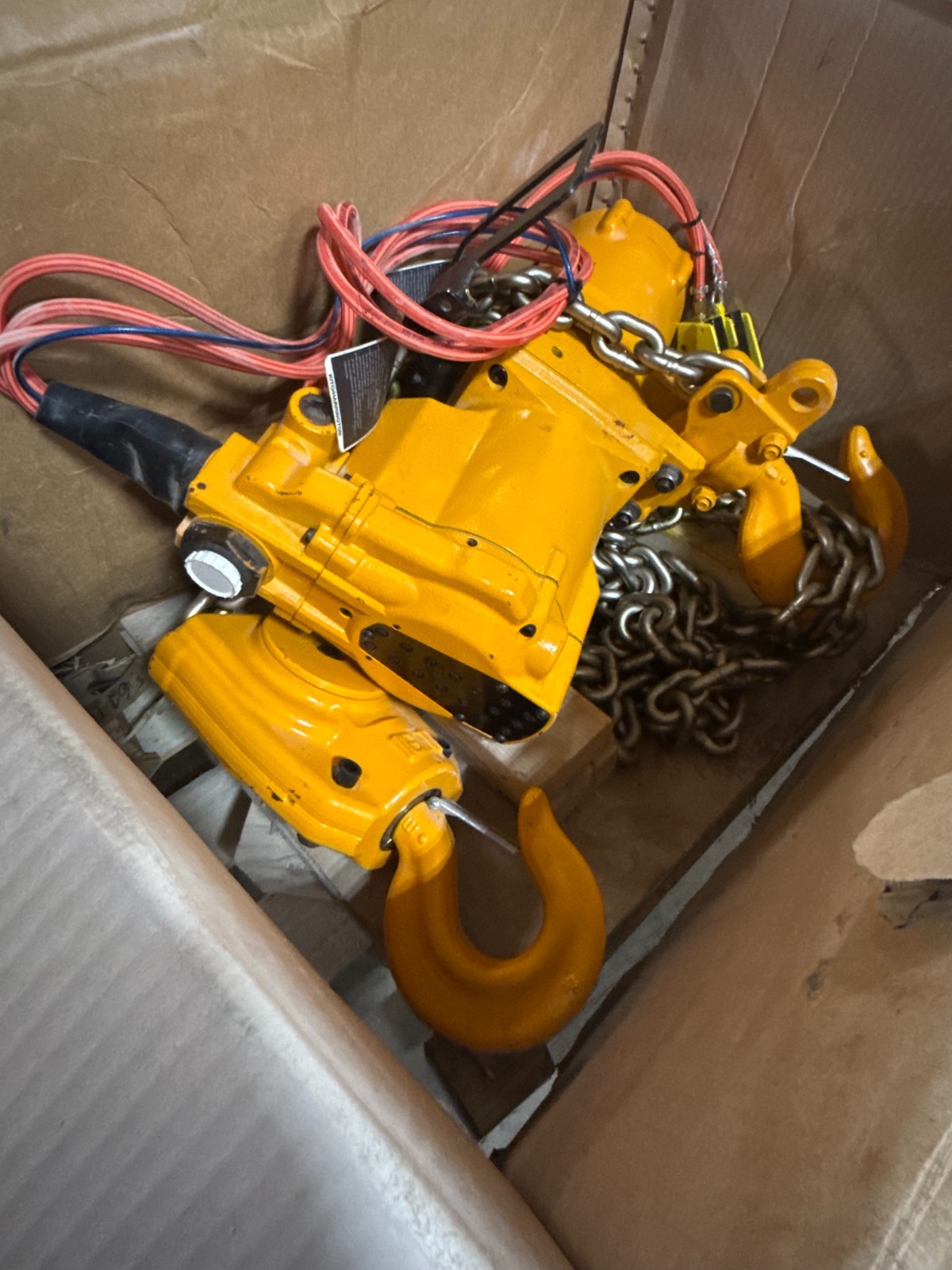 Used Harrington Pneumatic Hoist 6 Ton TCK6000-P2  WITH TROLLEY 2YQ2-7 2RY2