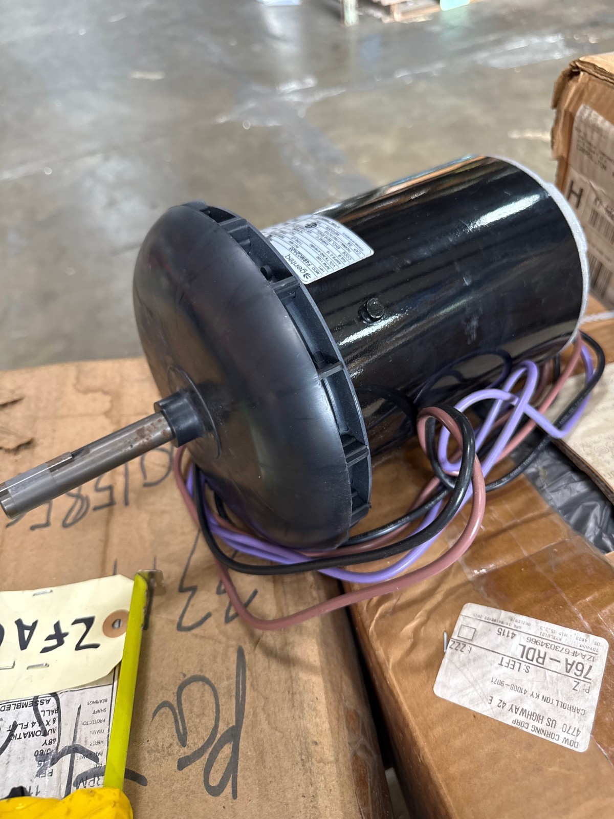 Used GENTEC 1 HP MOTOR XFA6 MODEL F48M02A05 1100 RPM 380-415/460 V 2.15 AMP