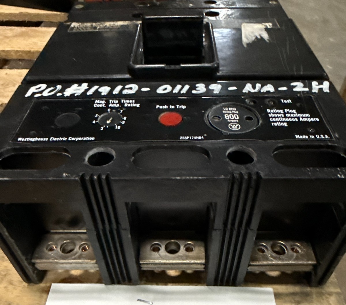 Refurbished WESTINGHOUSE 600 AMP BREAKER LC3600F LC FRAME 3P 600V  STYLE 128C64G14 2YU4