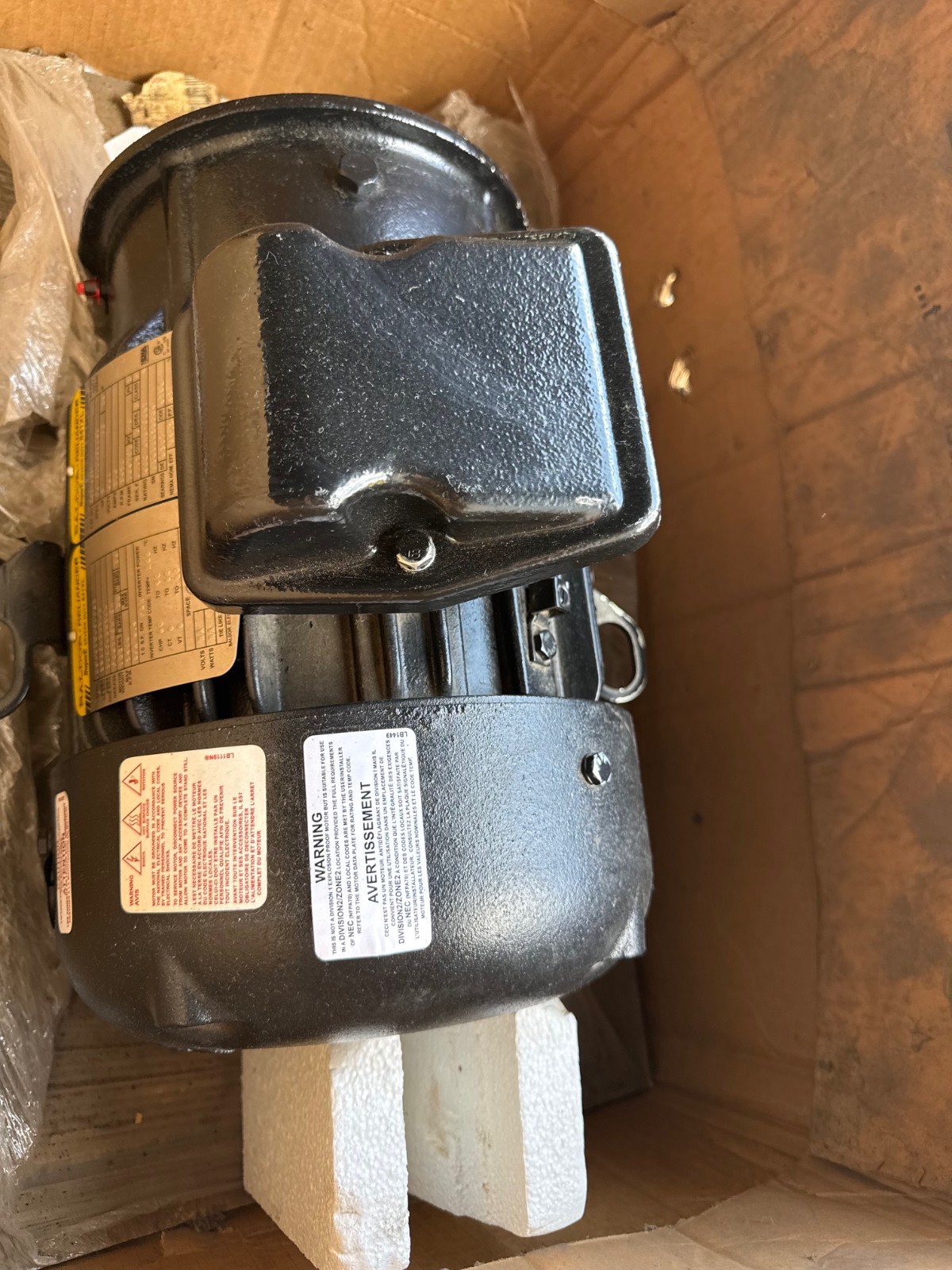 Used BALDOR SUPER E SEVERE DUTY 841XL MOTOR 5 HP MODEL 84Z06289 2XWA 3450 RPM 460 V 3