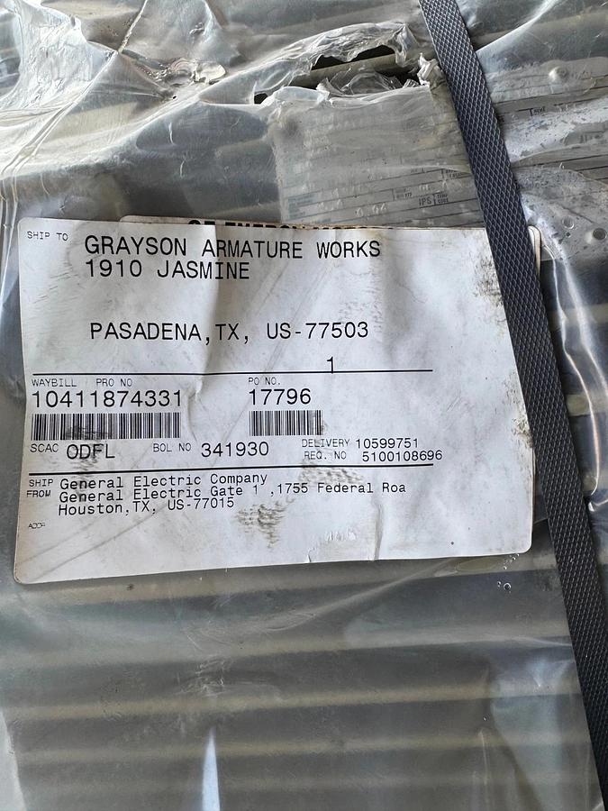 GE MOTOR XA6 100 HP MODEL M9468 5KS444XAA308 1195 RPM 460 V 3 PH 116 AMP FR 444