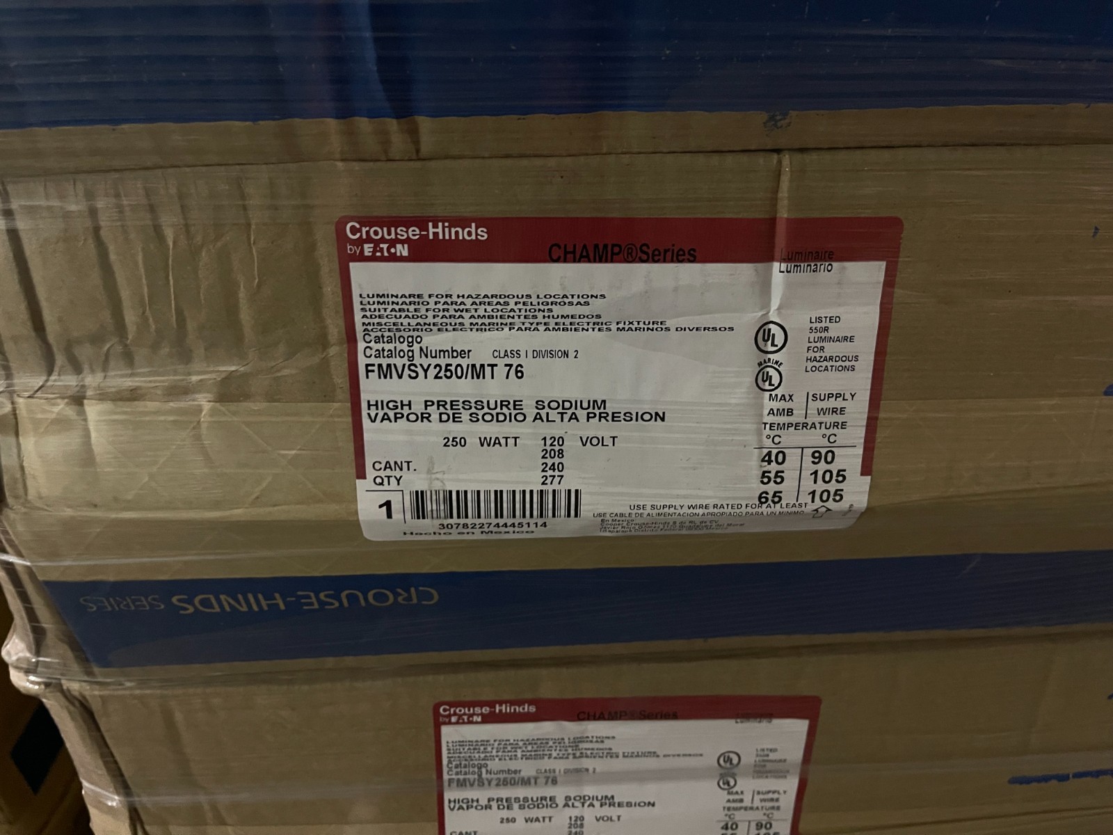 CROUSE HINDS CHAMP SERIES AD6 FMVSY250/MT 76 HIGH PRESS SODIUM 250 WATT 120/208/