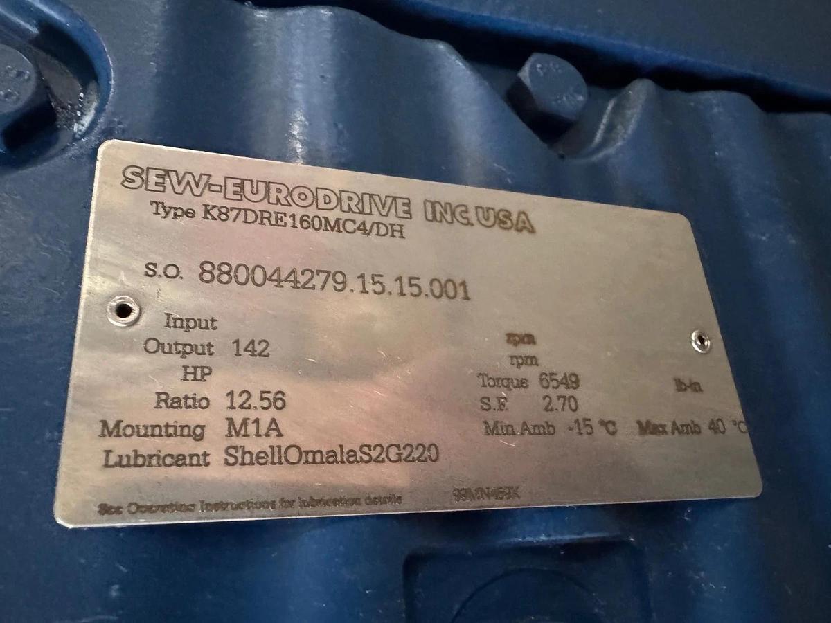 SEW-EURODRIVE GEAR MOTOR 2XD MOD K87DRE160MC4/DH 15 HP 230/460 V 36.5/18,3 AMP
