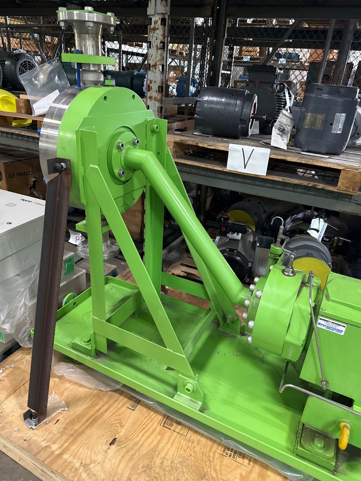 Used Pulsafeeder Metering Pump Model 8480-S-E 5 HP 460 V 1750 RPM 567 GPH 200 PSI