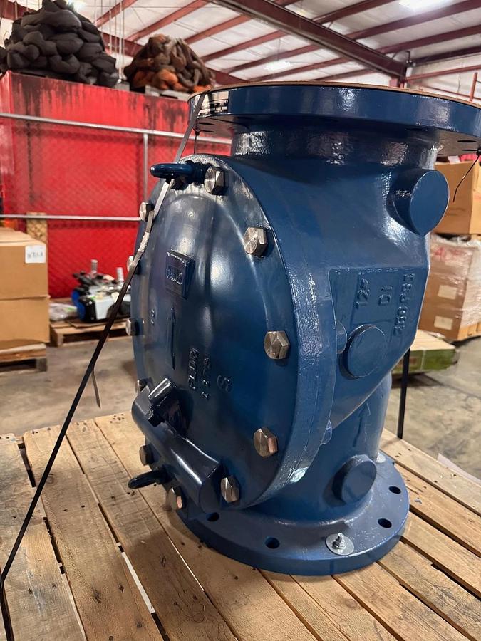 APCO DEZURIK 12" 250 LB FF CHECK VALVE 2XE DI BODY MODEL CRF-100A 190 DEGREE AW6