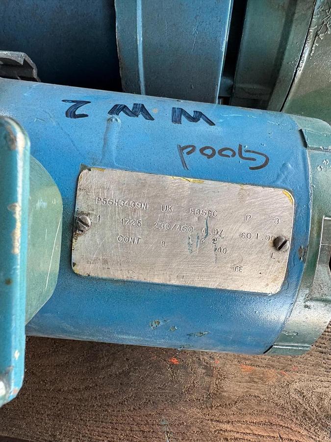 RELIANCE MOTOR WW1 WW2 WW3 HP MODEL P56H3439N WITH BRAKE 1725 RPM 230/460 V