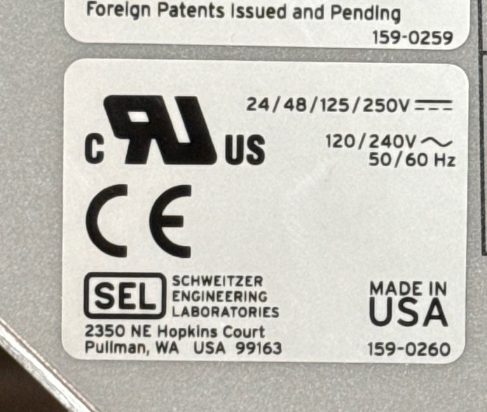 SCHWEITZER  MOTOR PROTECTION RELAY MODEL SEL0701011XXX TYPE 701 XA21B